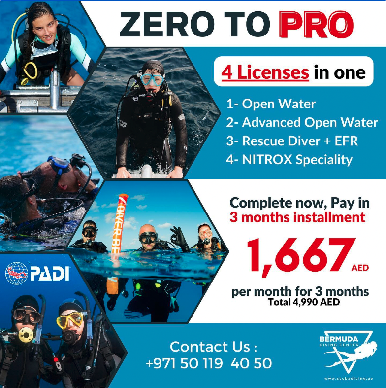 scuba dive installment dubai bermuda diving center
